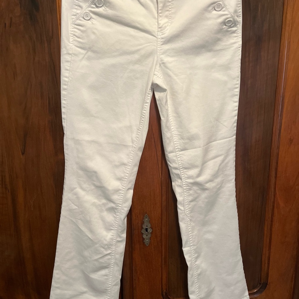 one 5 one White Straight Leg Pants
